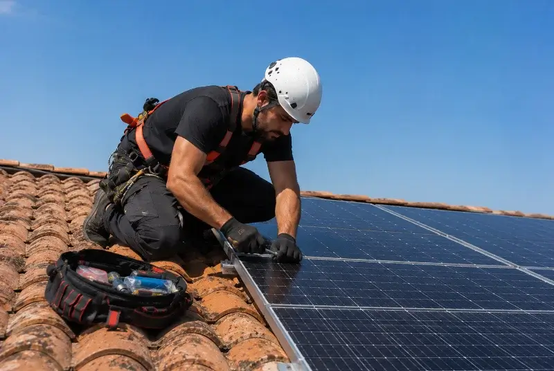 Maintenance et monitoring de panneaux solaires à Lédas-et-Penthiès